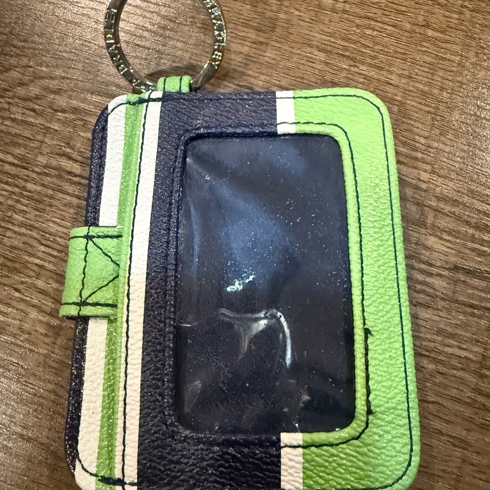 Vera Bradley Lucky Stripe ID Credit Card Holder. - Picture 2 of 2